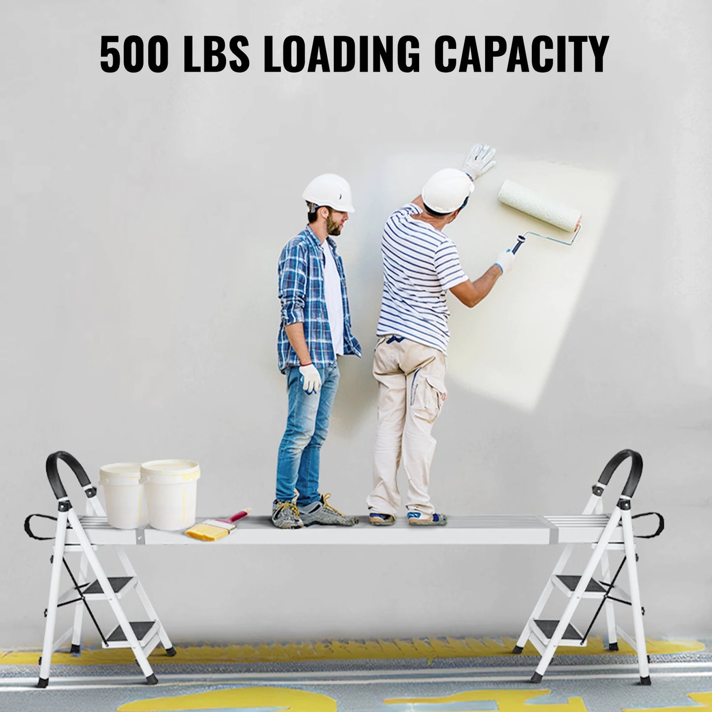 VEVOR Telescoping Aluminum Work Plank 6-9 Feet 500lbs Capacity 12.5 inch Width Aluminum Scaffold Plank Extension Staging Plank